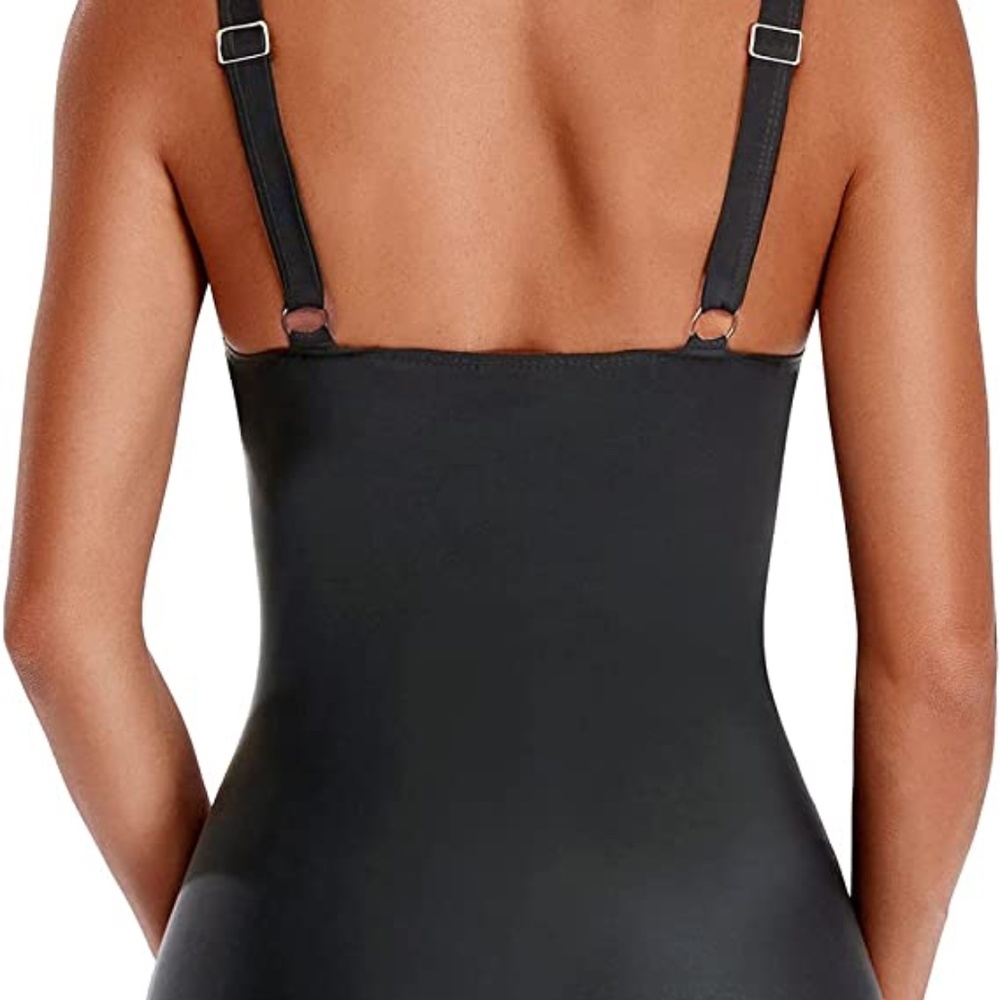 Black Ruffle One-Piece Swim - Picture 3 of 3